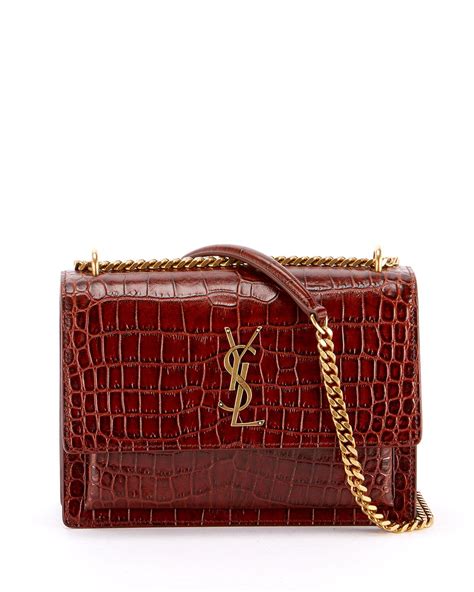 ysl handbag sunset|ysl sunset bag medium croc.